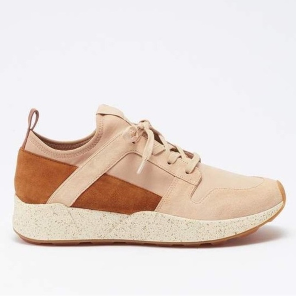 Vince Galvin Tan Pink Leather Suede Sneakers 8 - Picture 2 of 15